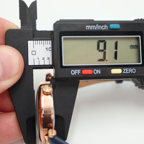 Burgi Watch Womens 31mm Blue Flower Dial Rose Gold Tone Diamond Dial New Battery - Picture 3 of 15